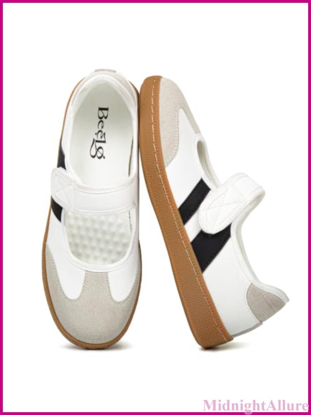 Women's Mary Jane Sneakers Comfortable Ballet Flats Faux Suede Non-Slip Walking